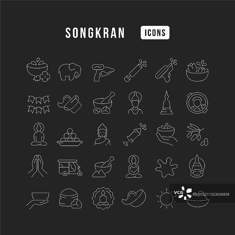 宋干节线性图标图片素材