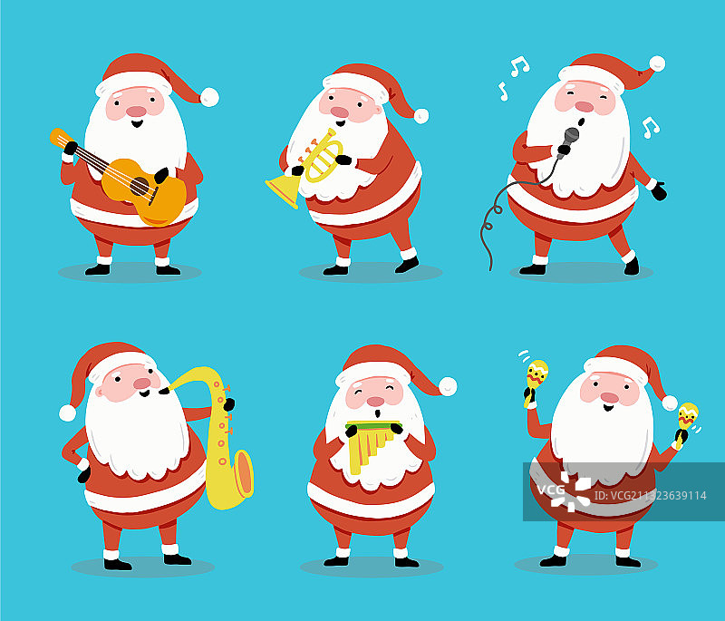 手绘卡通圣诞老人素材图片素材