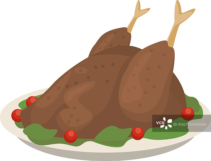 美味火鸡感恩节食物餐盘图片素材