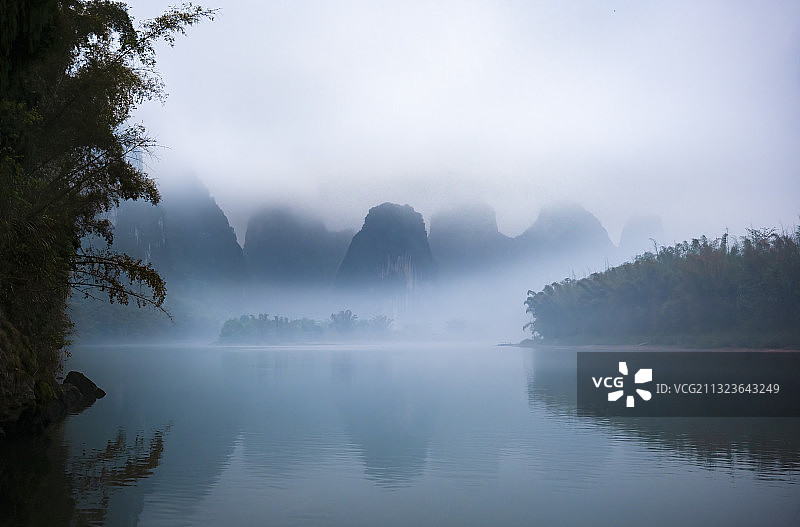 烟雨漓江图片素材