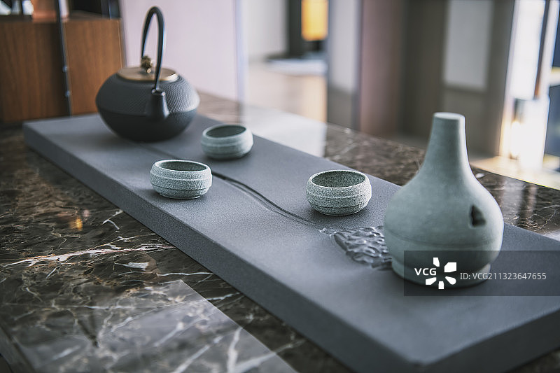 茶室，茶杯，茶壶图片素材
