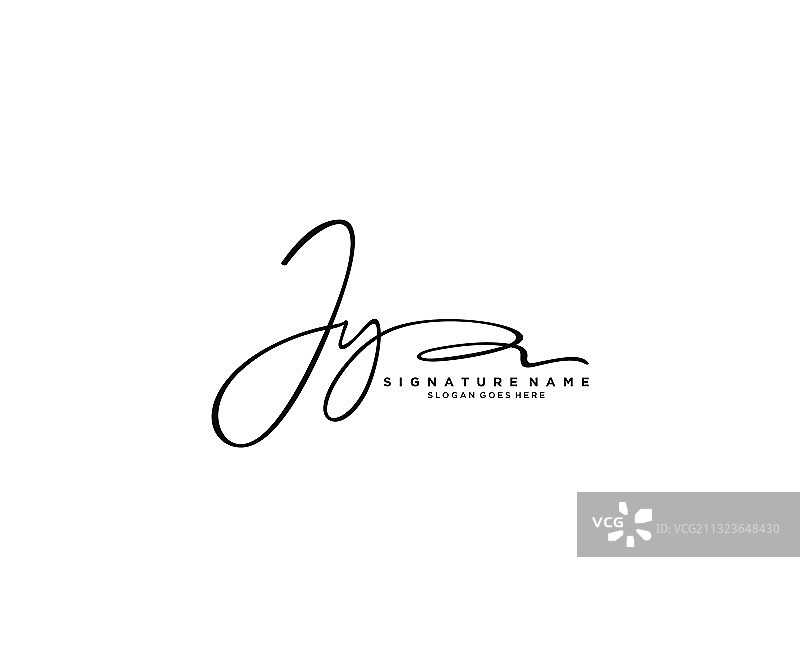 字母JY签名logo模板图片素材