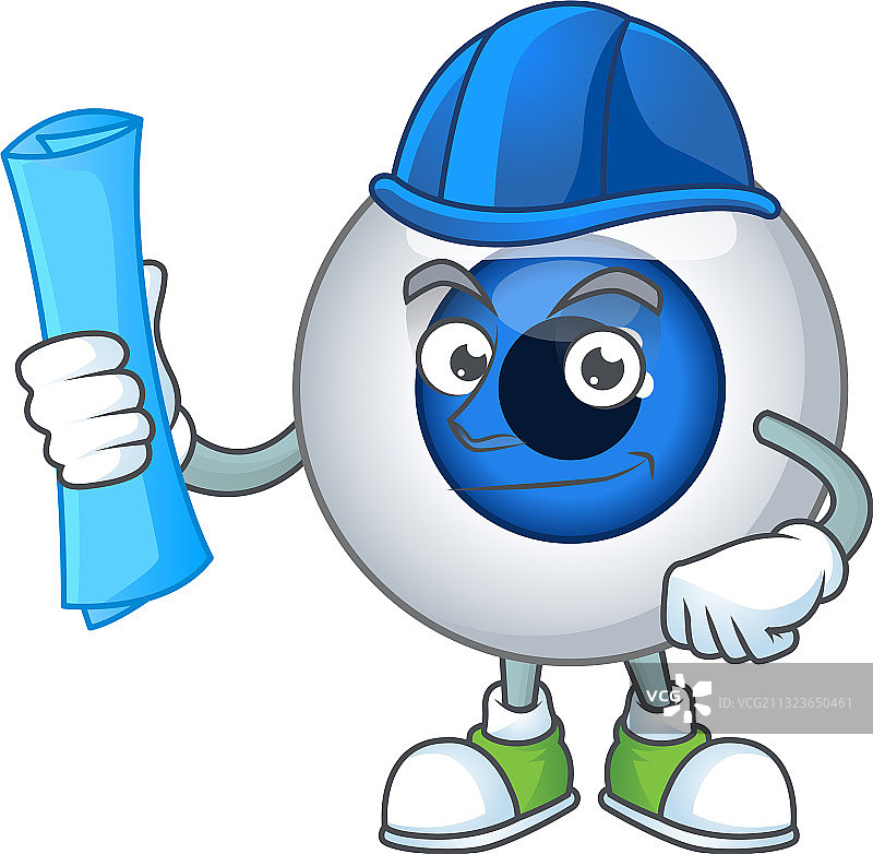 天才建筑师人眼卡通设计图片素材