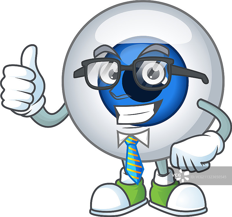 卡通眼球成功的商人图片素材