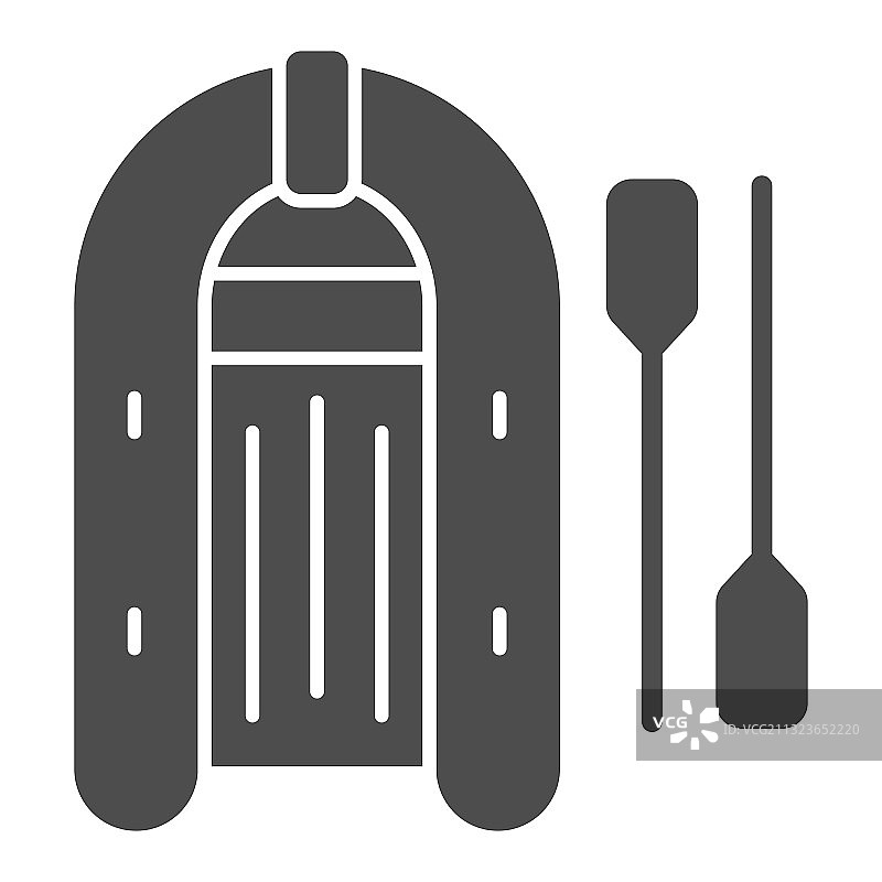 海上巡游救援充气艇实心图标图片素材