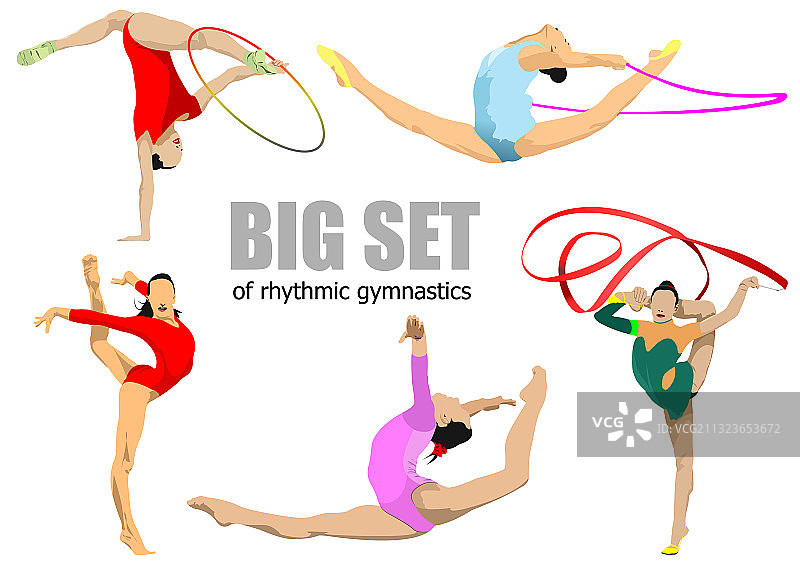 3D韵律体操女孩图案合集图片素材