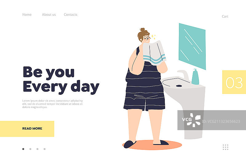 晨间护肤理念图片素材