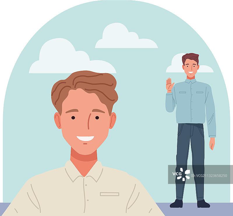 又瘦又矮，并不完美的男人图片素材