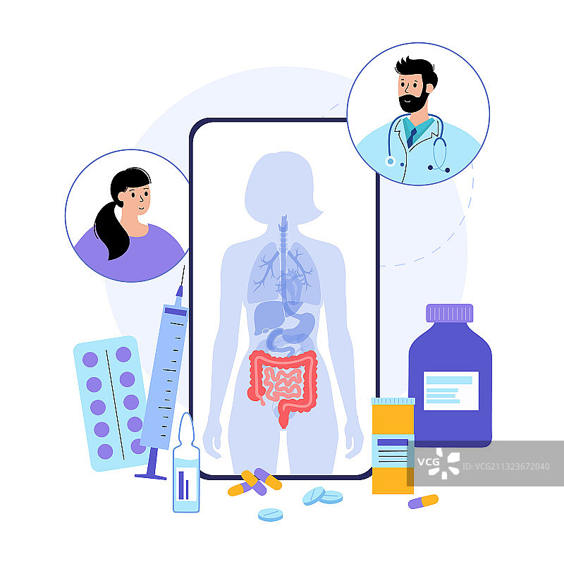 肠道标志设计概念图片素材