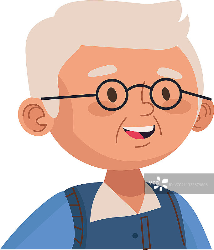 老年人头像角色图片素材