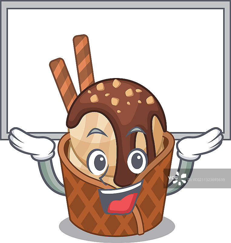 快乐卡通形象咖啡冰淇淋图片素材
