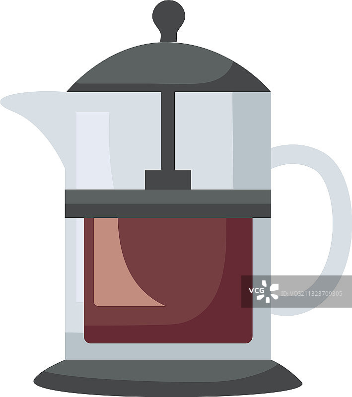 咖啡店用具扁平风格图标图片素材