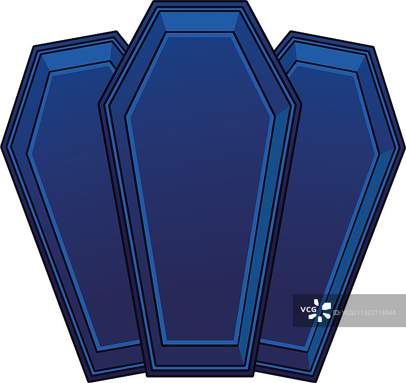 万圣节木制棺材隔离图标图片素材