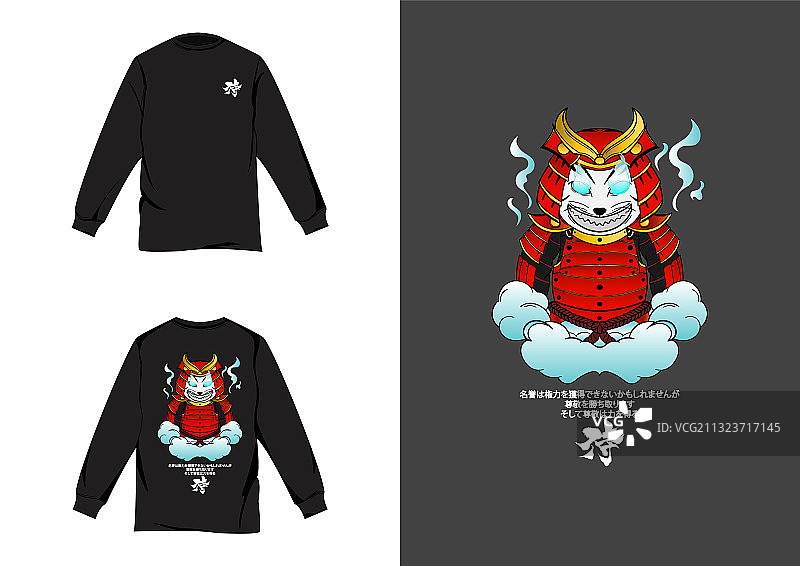 日式街头服饰：鬼武士图片素材