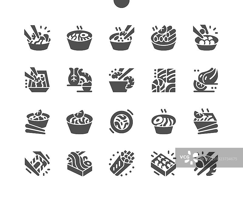 亚洲美食：泰式面条和米粉图片素材