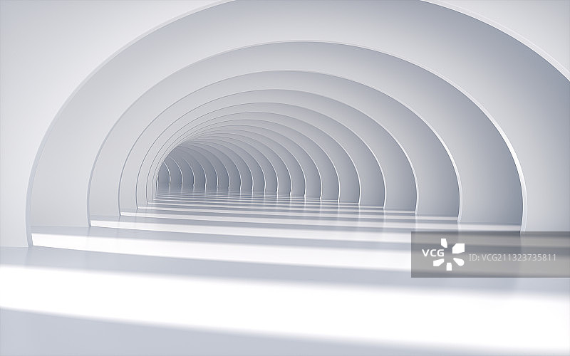 白色隧道科技三维图形背景图片素材