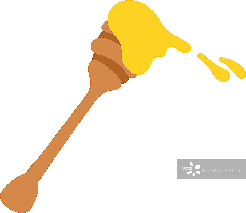 木勺蜂蜜独立图标图片素材