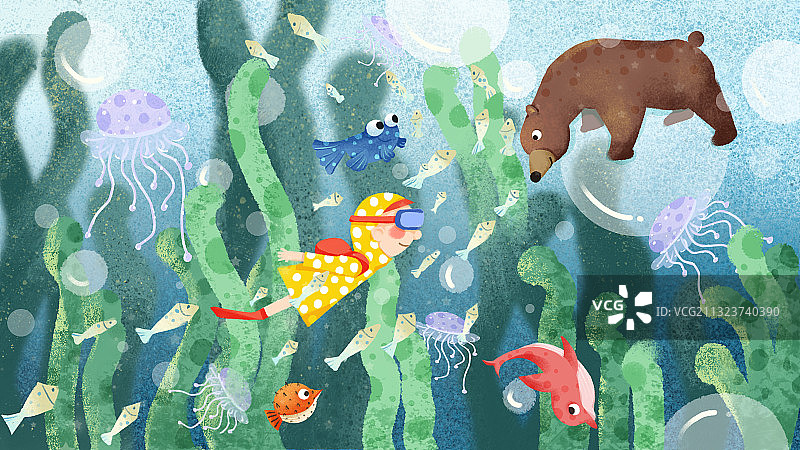 儿插-海底漫游图片素材