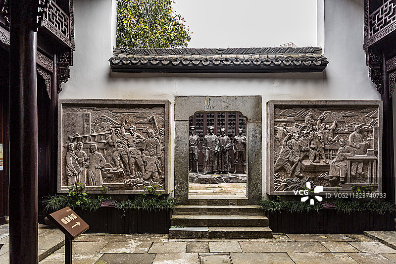 中共杭州小组纪念馆前厅图片素材