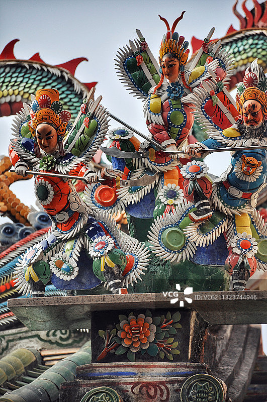 汕头达濠三山国王庙 王爷宫 嵌瓷图片素材