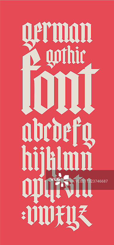 哥特风格字母和符号图片素材