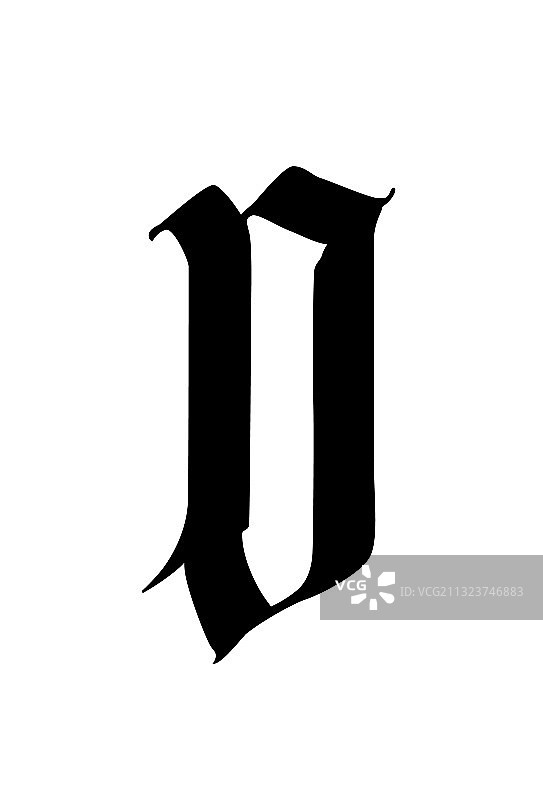 哥特式风格字母O符号图片素材