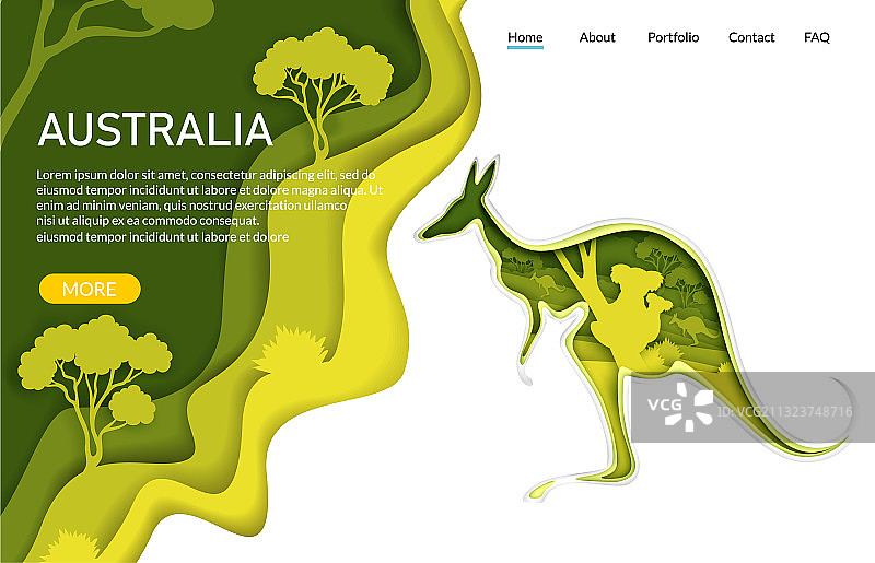 澳大利亚网站着陆页模板图片素材