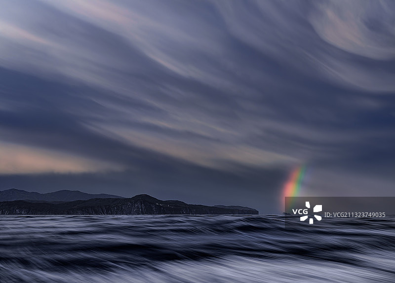 海面彩虹景观图片素材