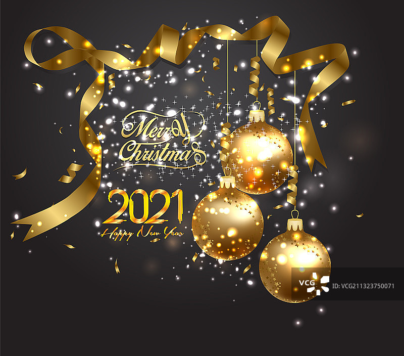 2021新年快乐冬季节日贺卡图片素材