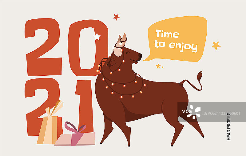 牛是中国新年象征图片素材