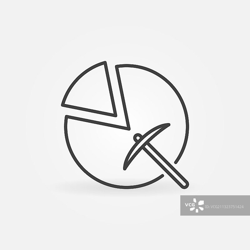 带数据挖掘概念的饼图图片素材