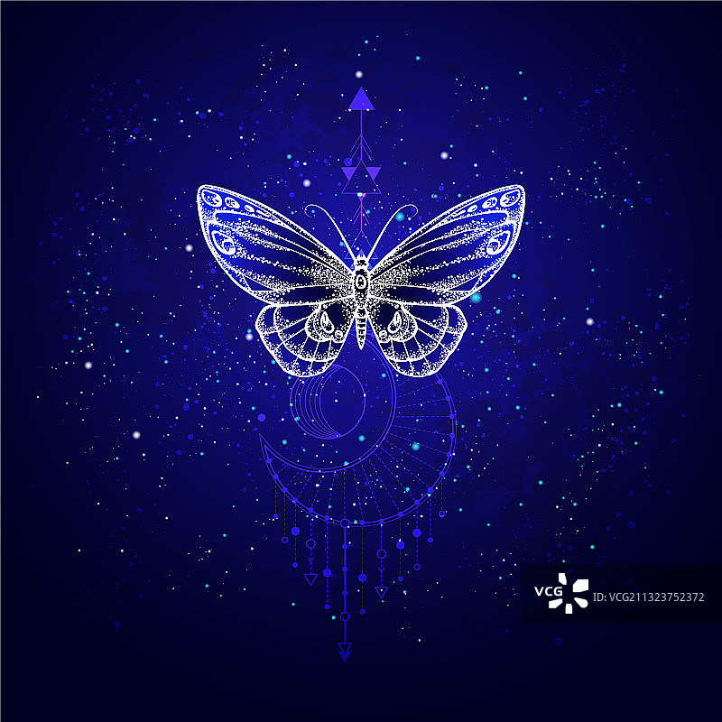 蝴蝶与神圣的象征图片素材