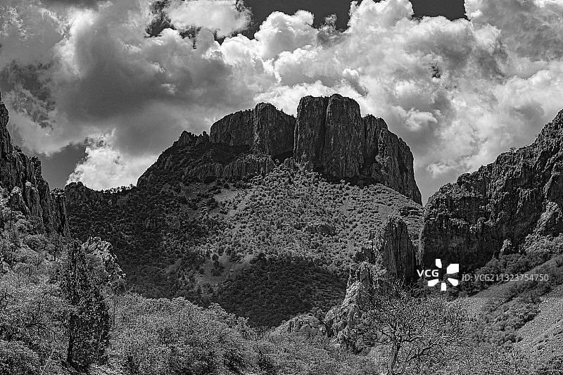 美国德克萨斯州大本德国家公园的落基山脉全景图片素材