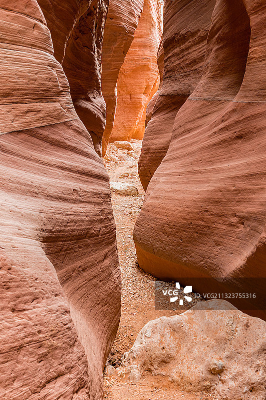 亚利桑那州波浪谷步道岩层景观，美国图片素材