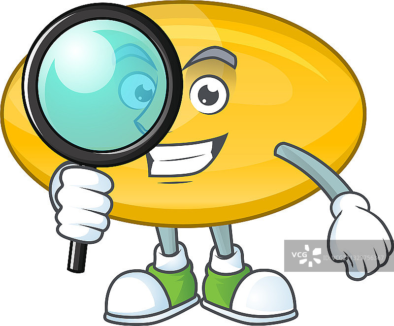 油胶囊卡通侦探图片素材