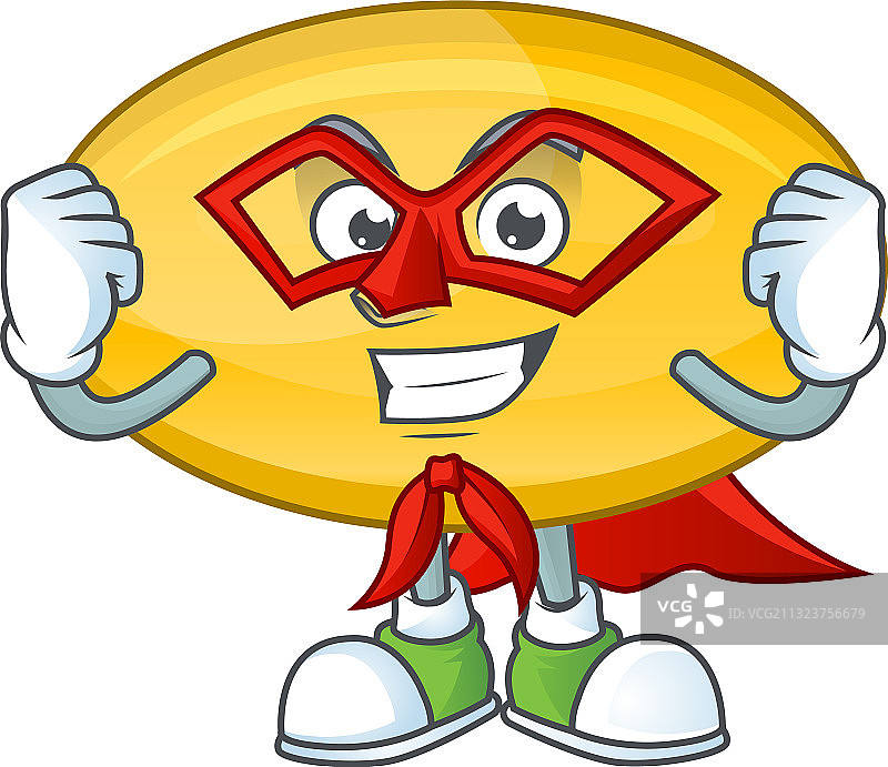 装扮成超级英雄的油胶囊卡通设计图片素材