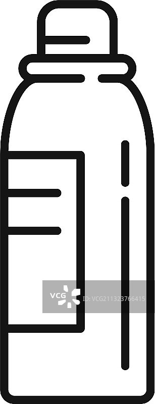 轮廓风格的防晒喷雾图标图片素材