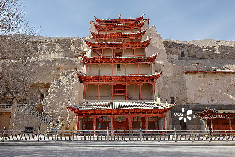 冬季莫高窟图片素材