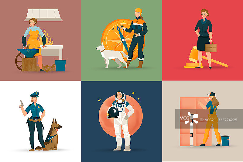 女性职业合集图片素材