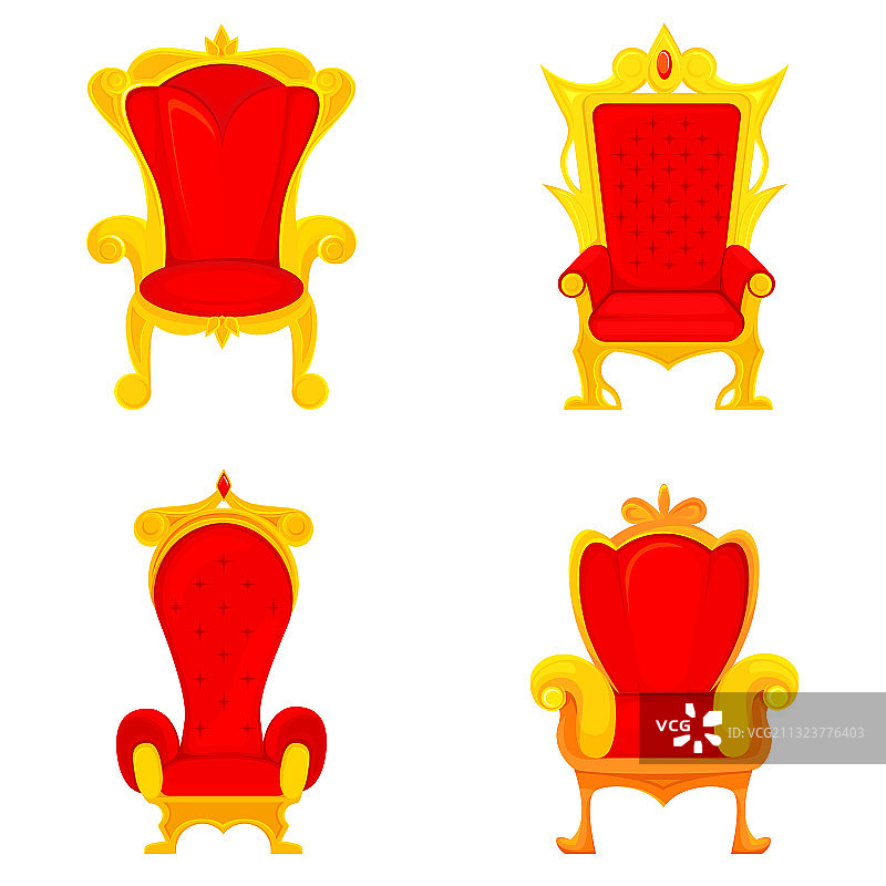 卡通风格的皇家宝座图片素材