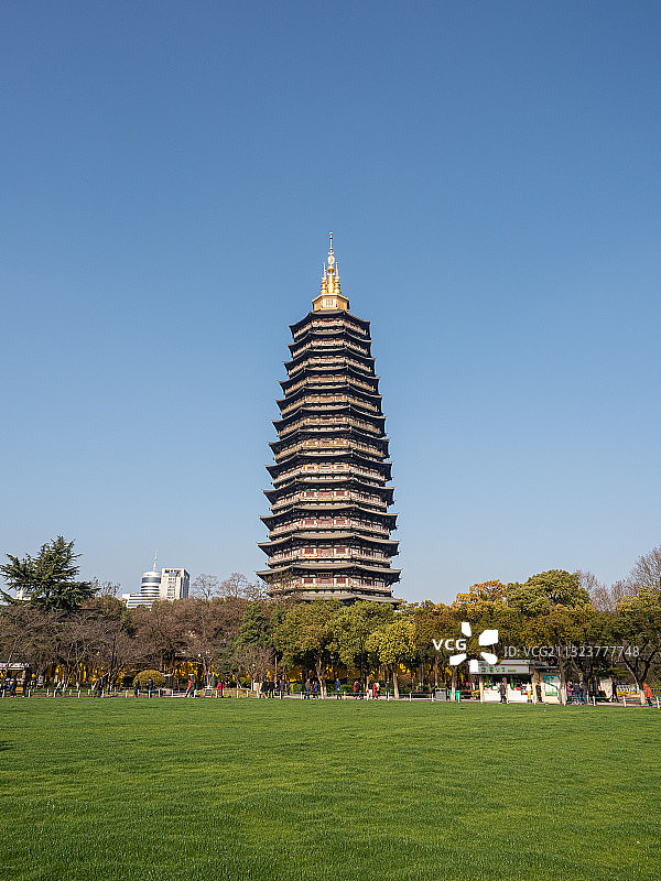 常州红梅公园天宁宝塔图片素材