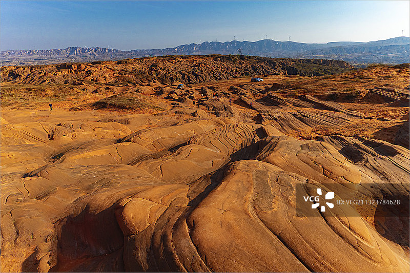陕西靖边波浪谷。图片素材