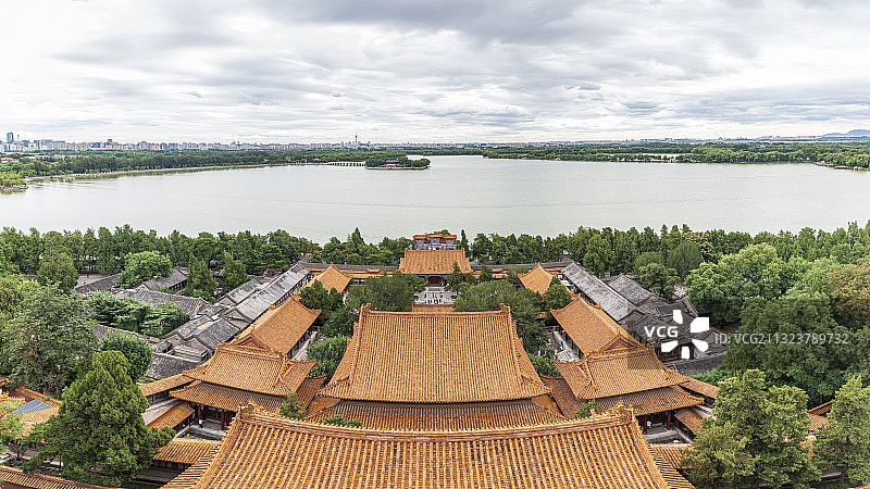 静静的昆明湖。疫情，让昆明湖格外的安静。图片素材