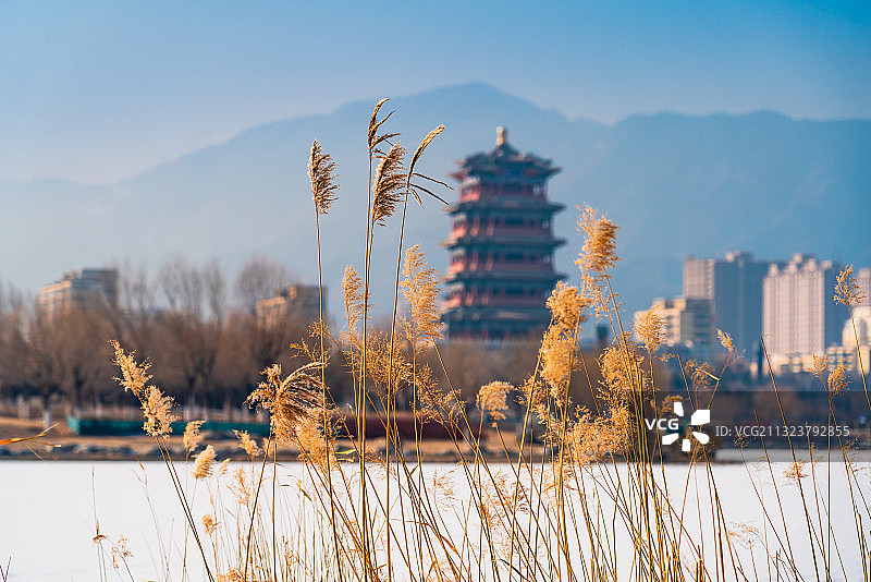 北京 门城湖公园图片素材