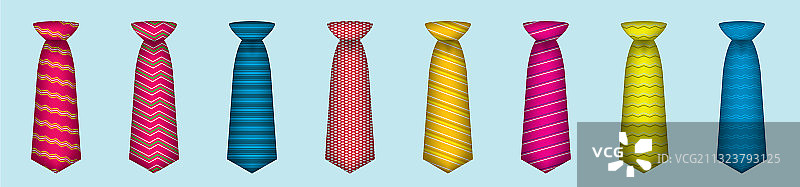 领带领结卡通图标设计模板图片素材