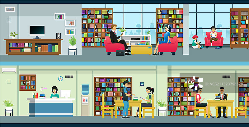 公共图书馆图片素材