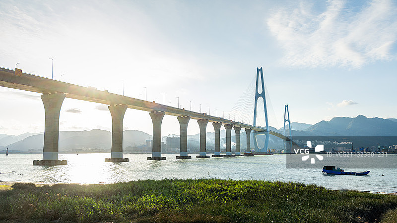 琅岐闽江大桥，福州琅岐岛风光，马尾区，琅岐，琅岐镇，琅岐岛图片素材
