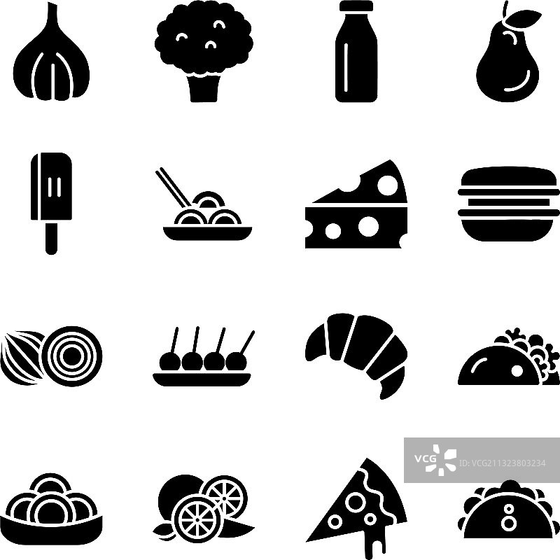 食品实体图标包图片素材