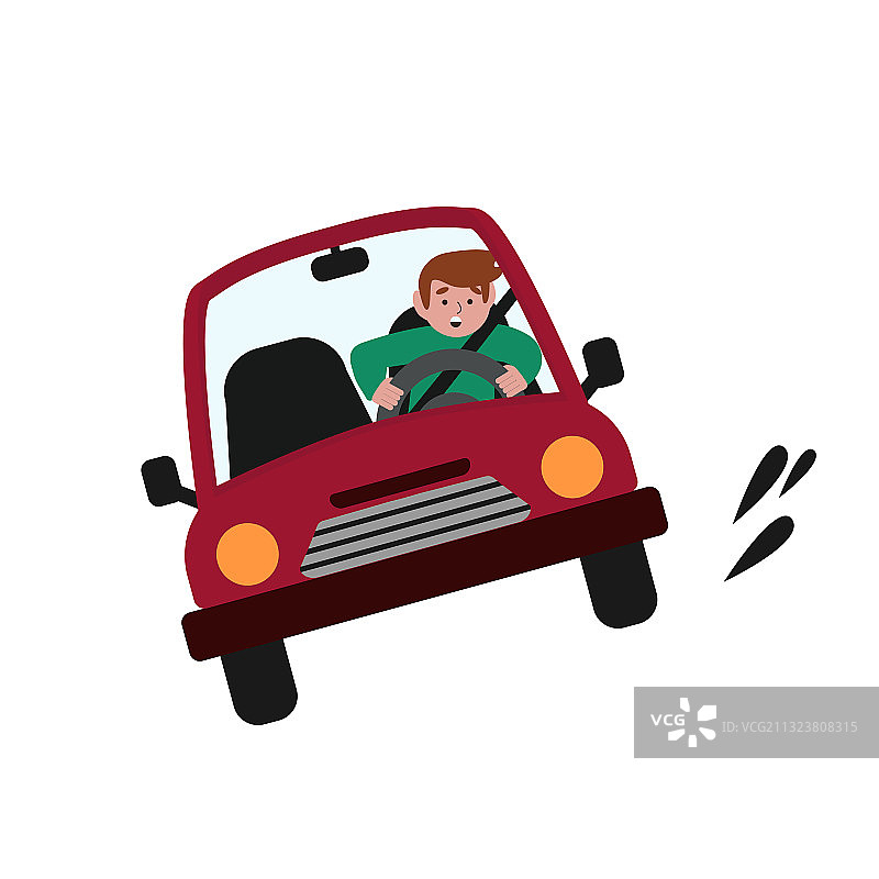 男子高速驾驶汽车图片素材