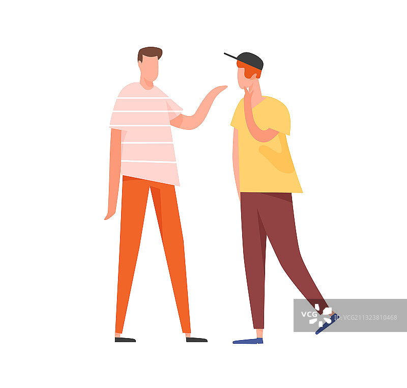 两个正在交谈的年轻人图片素材